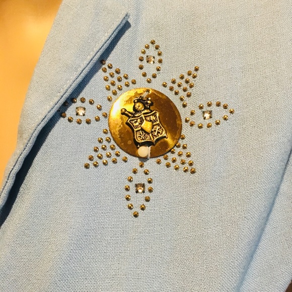 Vintage 1940’s Light Blue Linen Day Dress - Picture 3 of 6